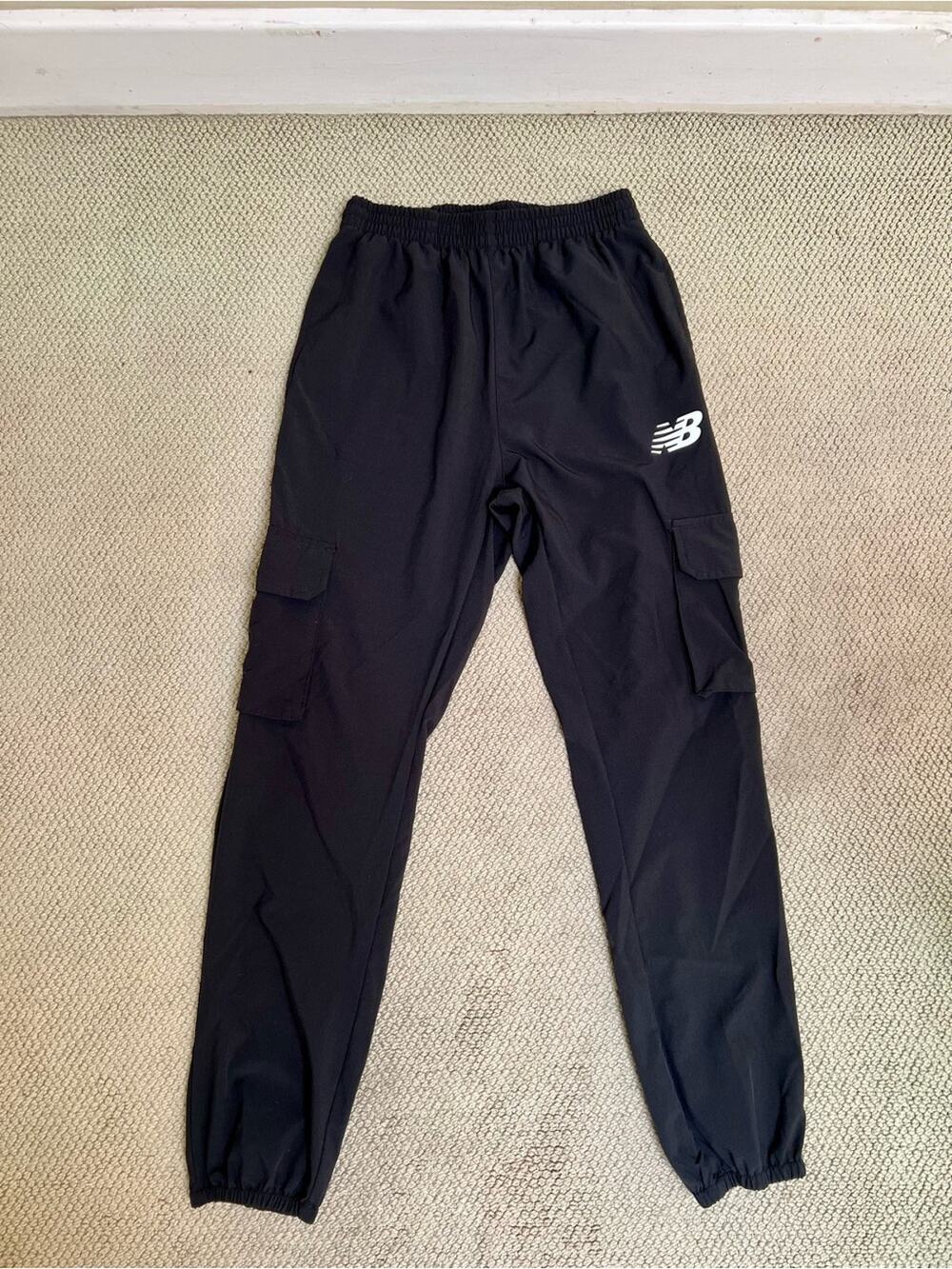 New Balance Cargo Lightweight Sweatpants, Black, Size Small
